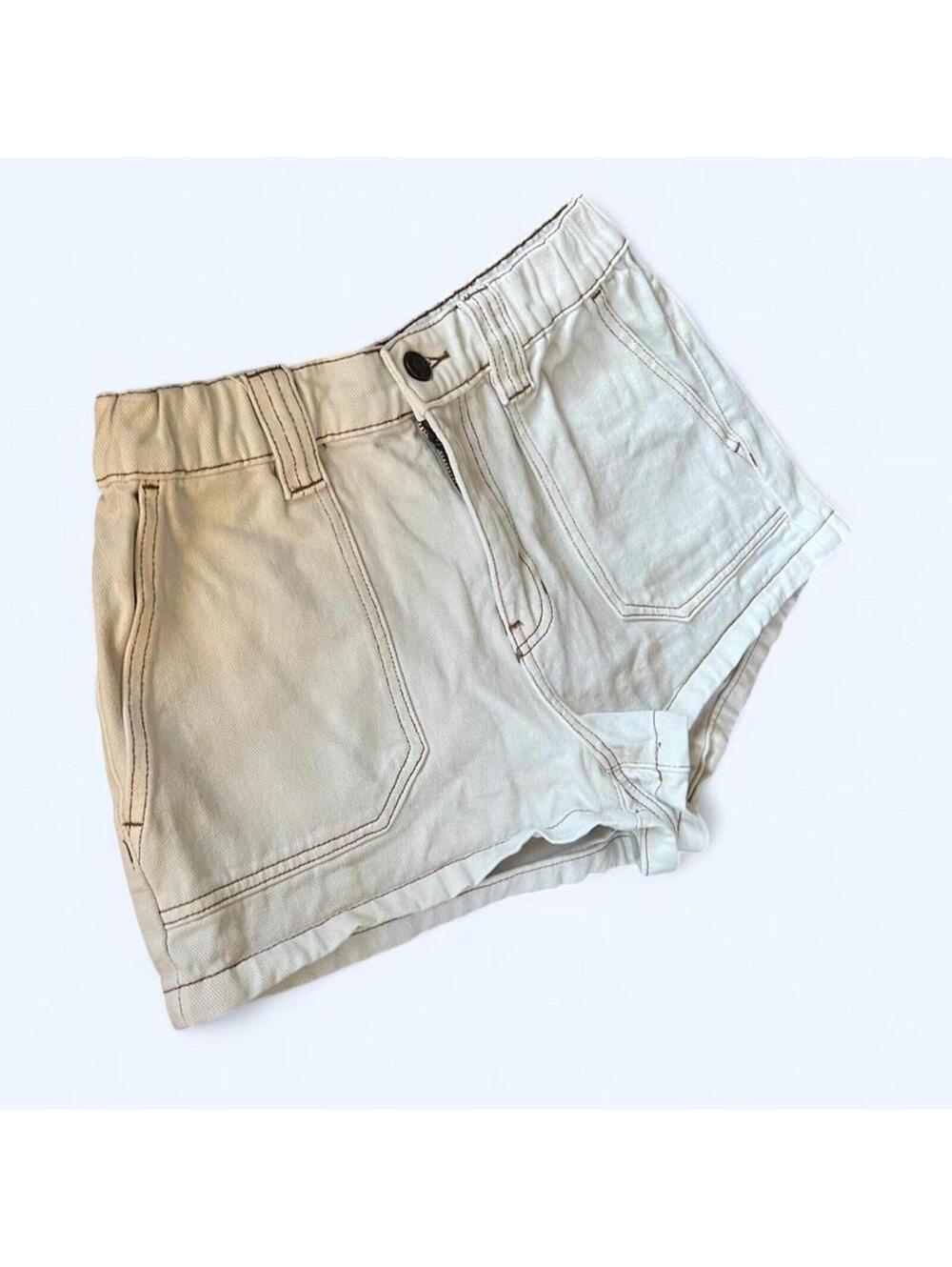 Y2K coastal cowgirl cream boho PacSun denim shorts size small - Picture 2 of 6